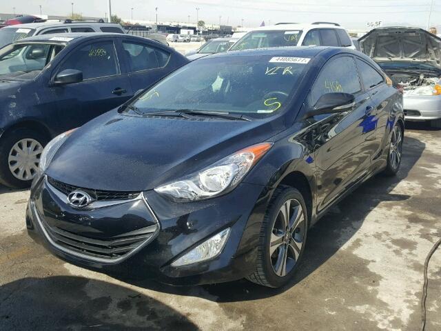 KMHDH6AEXDU004493 - 2013 HYUNDAI ELANTRA CO BLACK photo 2