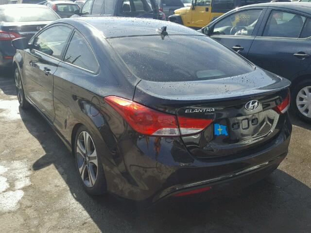 KMHDH6AEXDU004493 - 2013 HYUNDAI ELANTRA CO BLACK photo 3