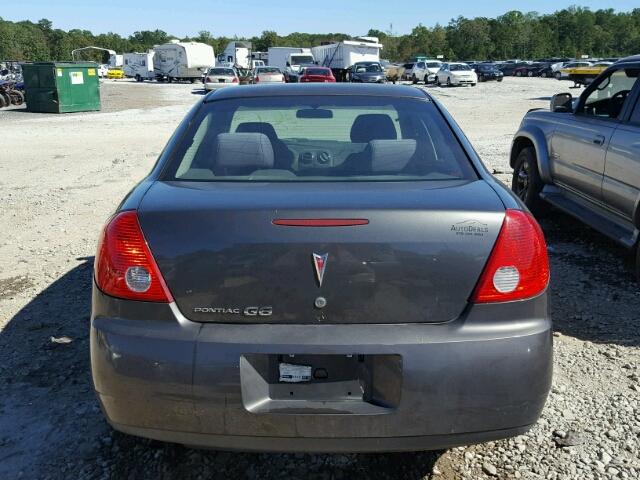 1G2ZF58B174176393 - 2007 PONTIAC G6 GRAY photo 9