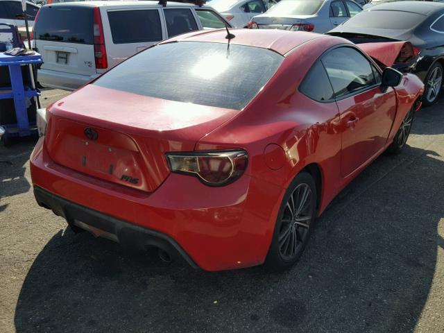 JF1ZNAA11D2706450 - 2013 TOYOTA SCION FR-S RED photo 4