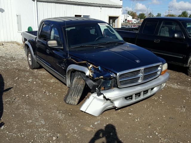 1B7HL48NX2S512681 - 2002 DODGE DAKOTA QUA BLUE photo 1