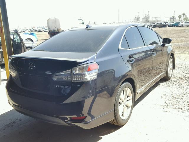 JTHBB1BA2A2001413 - 2010 LEXUS HS 250H BLUE photo 4