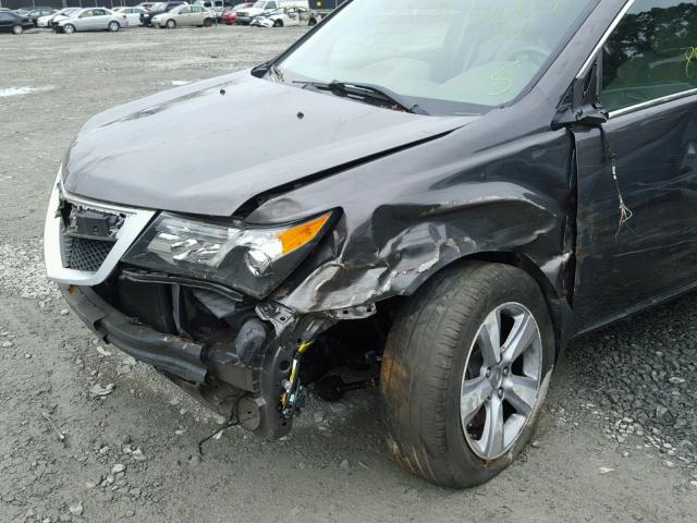 2HNYD2H32CH546729 - 2012 ACURA MDX TECHNO GRAY photo 9