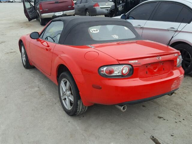 JM1NC25F670125925 - 2007 MAZDA MX-5 MIATA RED photo 3