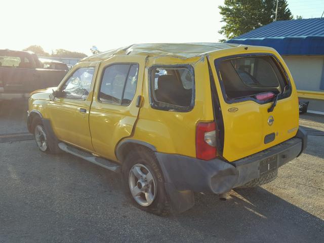 5N1ED28Y74C614009 - 2004 NISSAN XTERRA XE YELLOW photo 3