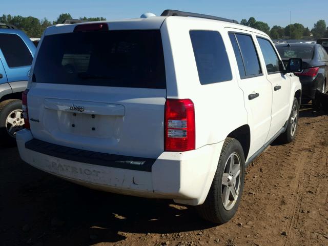 1J8FF28W28D626658 - 2008 JEEP PATRIOT WHITE photo 4