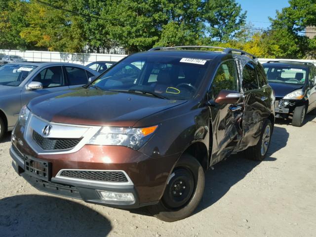 2HNYD2H5XAH520541 - 2010 ACURA MDX ADVANC BROWN photo 2