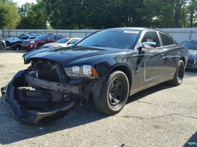 2C3CDXAT2DH592672 - 2013 DODGE CHARGER PO BLACK photo 2