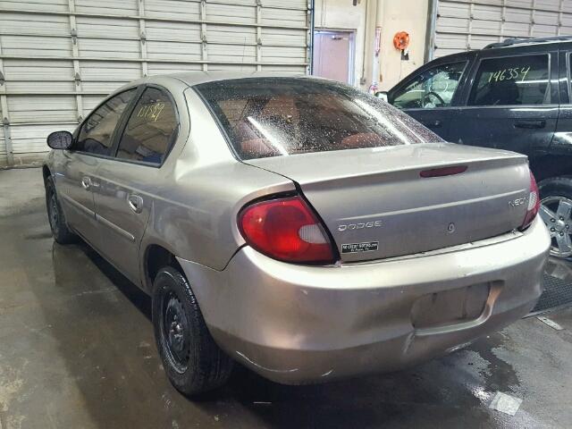 1B3ES46C7YD817934 - 2000 DODGE NEON BASE GOLD photo 3