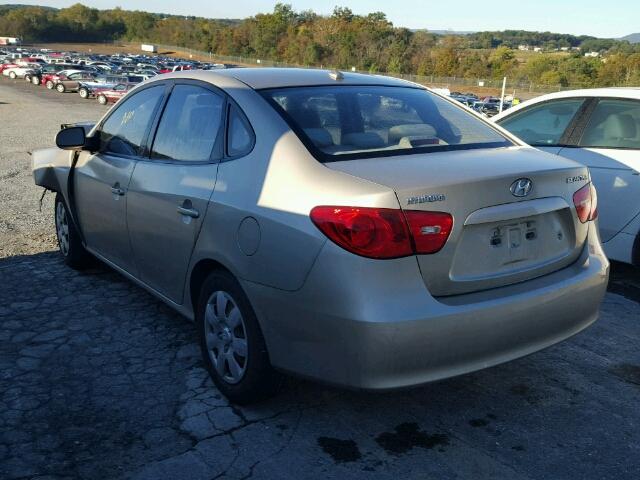 KMHDU46D68U289358 - 2008 HYUNDAI ELANTRA GL BEIGE photo 3