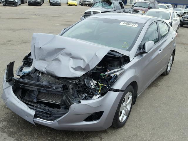 KMHDH4AE0DU708741 - 2013 HYUNDAI ELANTRA GL GRAY photo 2