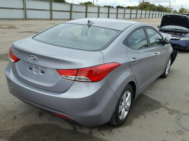 KMHDH4AE0DU708741 - 2013 HYUNDAI ELANTRA GL GRAY photo 4