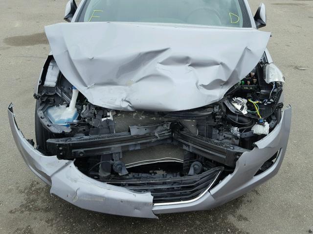 KMHDH4AE0DU708741 - 2013 HYUNDAI ELANTRA GL GRAY photo 7