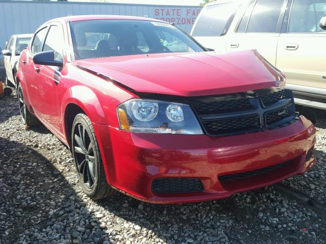 1C3CDZAG0EN181018 - 2014 DODGE AVENGER SE RED photo 1