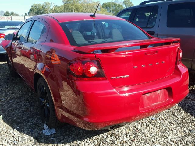 1C3CDZAG0EN181018 - 2014 DODGE AVENGER SE RED photo 3