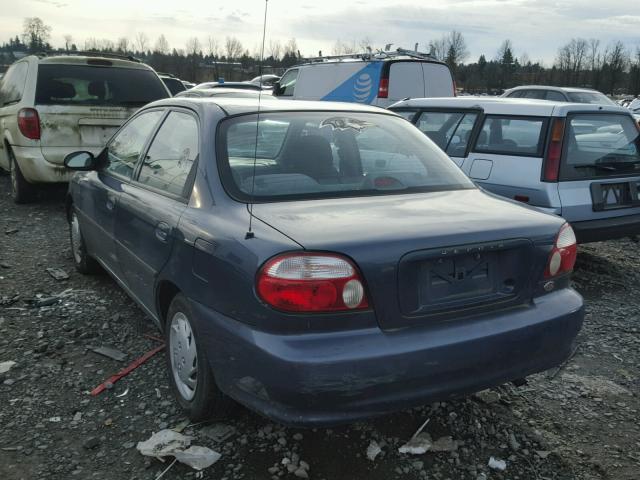 KNAFB121915096597 - 2001 KIA SEPHIA BAS BLUE photo 3