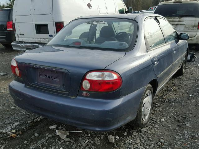 KNAFB121915096597 - 2001 KIA SEPHIA BAS BLUE photo 4