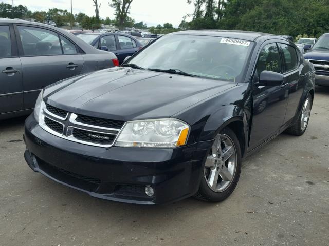 1B3BD2FB0BN574204 - 2011 DODGE AVENGER LU BLACK photo 2