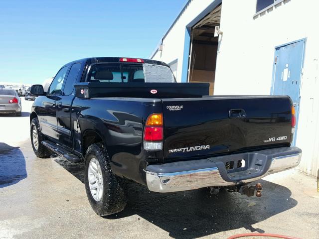 5TBBT44143S432420 - 2003 TOYOTA TUNDRA BLACK photo 3