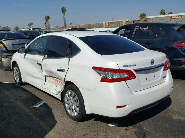 3N1AB7APXDL788347 - 2013 NISSAN SENTRA WHITE photo 3