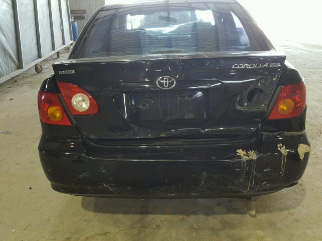 1NXBR32E04Z256173 - 2004 TOYOTA COROLLA CE BLACK photo 9