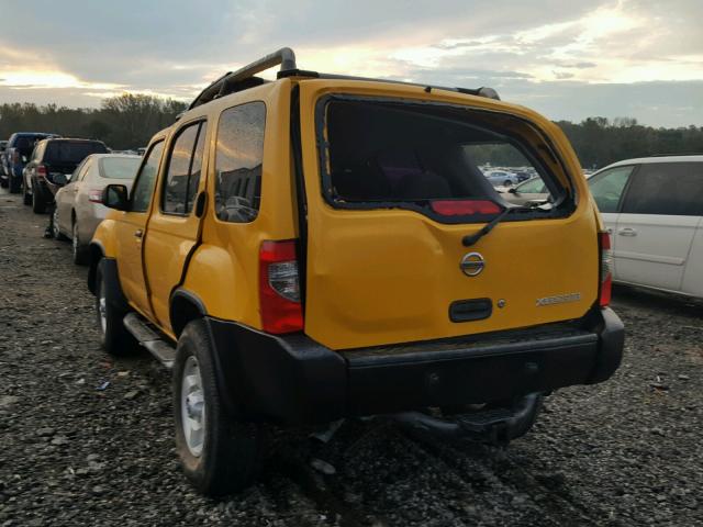 5N1ED28T94C669033 - 2004 NISSAN XTERRA XE YELLOW photo 3