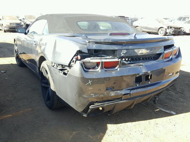 2G1FT3DW5B9179932 - 2011 CHEVROLET CAMARO GRAY photo 3