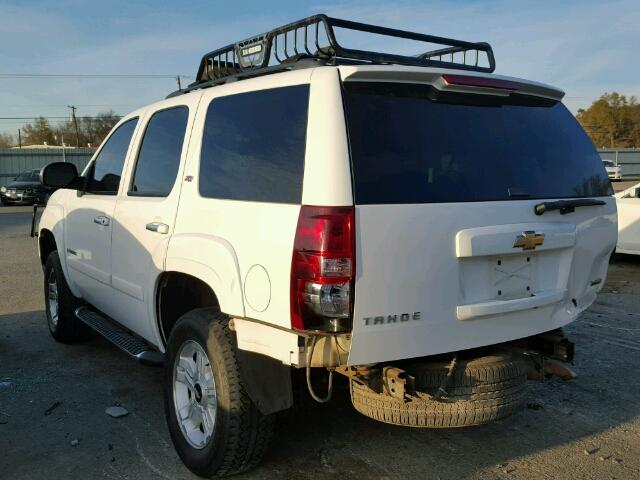 1GNFK13047R371262 - 2007 CHEVROLET TAHOE K150 WHITE photo 3