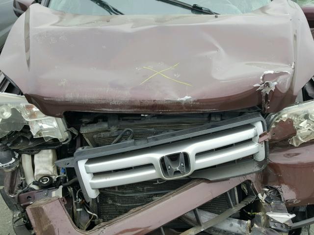 5FNYF18308B019196 - 2008 HONDA PILOT SE BURGUNDY photo 7