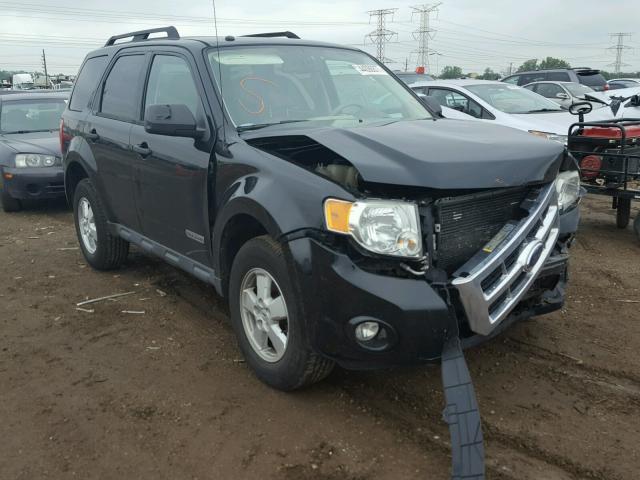 1FMCU03Z38KB66973 - 2008 FORD ESCAPE BLACK photo 1