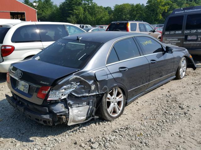 WDDHF8JB1DA745748 - 2013 MERCEDES-BENZ E 350 4MAT GRAY photo 4