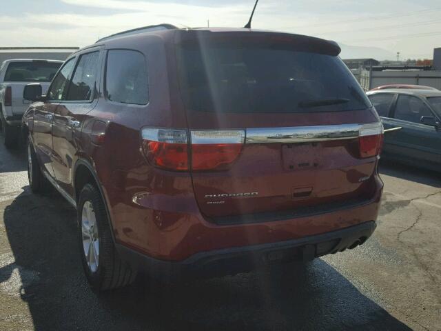 1C4RDJDG3DC690405 - 2013 DODGE DURANGO MAROON photo 3