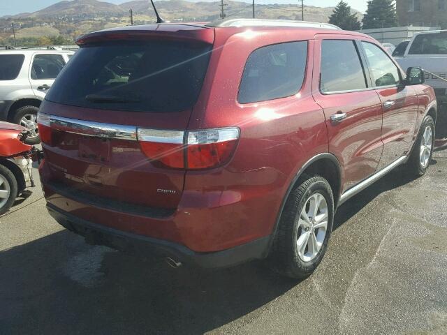 1C4RDJDG3DC690405 - 2013 DODGE DURANGO MAROON photo 4