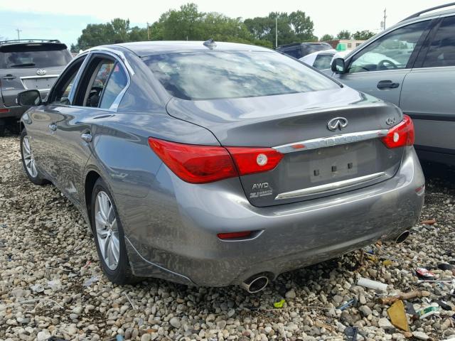 JN1EV7AR5HM840957 - 2017 INFINITI Q50 PREMIU GRAY photo 3