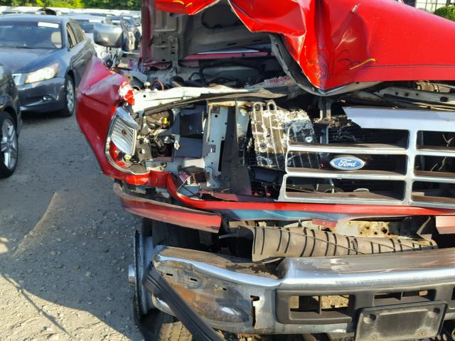2FTHF26H2TCA68243 - 1996 FORD F250 RED photo 9