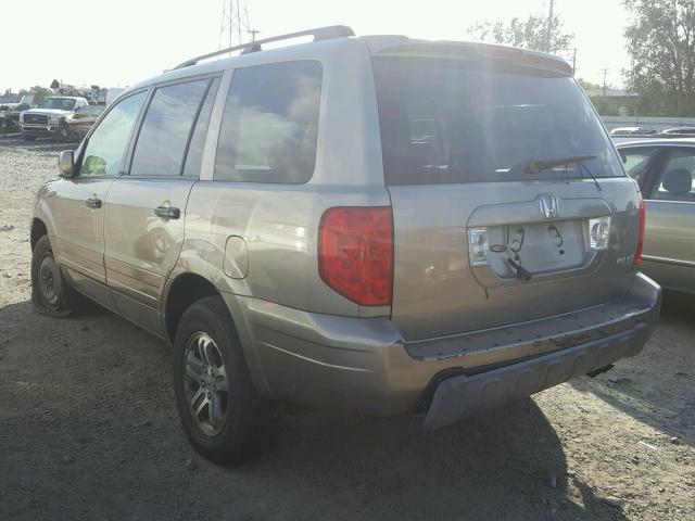 2HKYF18703H595402 - 2003 HONDA PILOT TAN photo 3