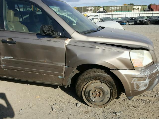 2HKYF18703H595402 - 2003 HONDA PILOT TAN photo 9