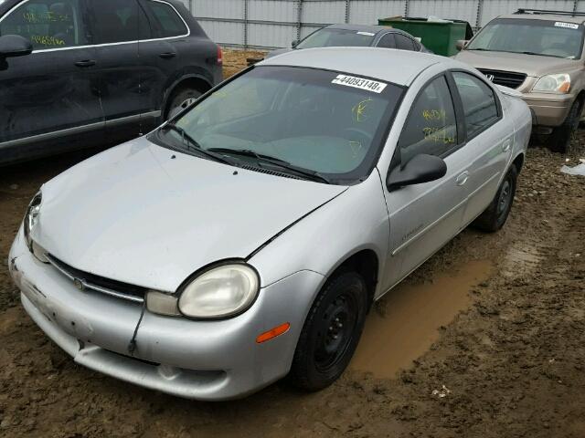 1C3ES46C9YD815931 - 2000 CHRYSLER NEON LE SILVER photo 2