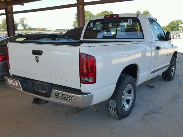 1D7HA16N75J504089 - 2005 DODGE RAM 1500 S WHITE photo 4