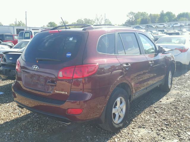 5NMSG13D47H112691 - 2007 HYUNDAI SANTA FE MAROON photo 4