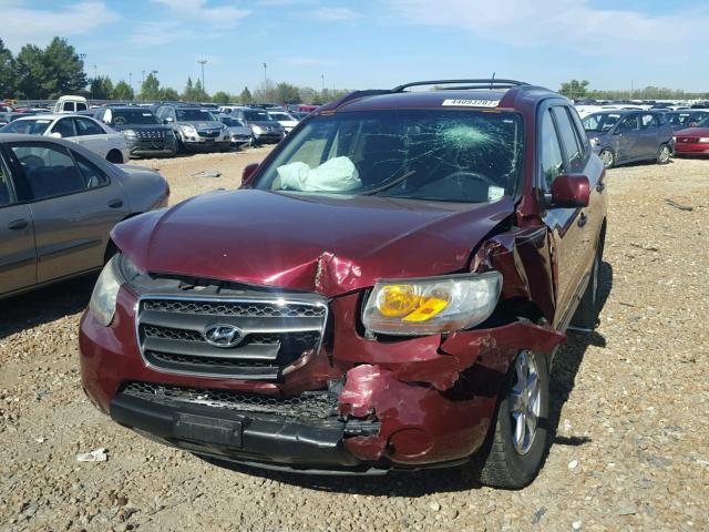 5NMSG13D47H112691 - 2007 HYUNDAI SANTA FE MAROON photo 9