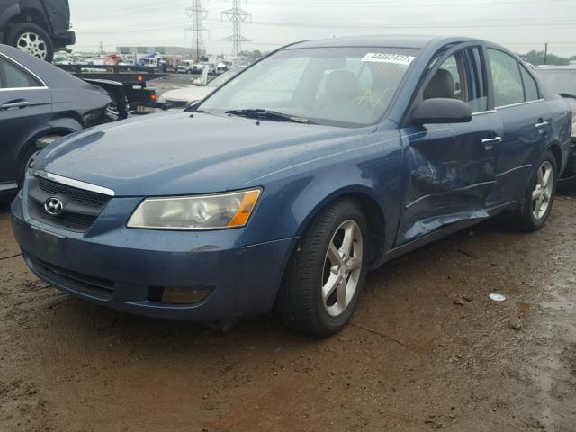 5NPEU46FX6H102849 - 2006 HYUNDAI SONATA BLUE photo 2