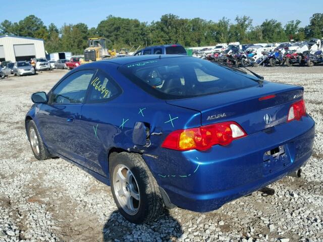 JH4DC53053C020103 - 2003 ACURA RSX BLUE photo 3