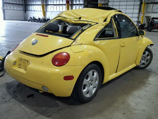 3VWCK21C93M411911 - 2003 VOLKSWAGEN NEW BEETLE 黄色 照片 4