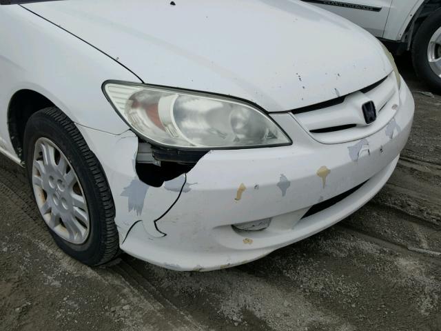 2HGES16525H514431 - 2005 HONDA CIVIC LX WHITE photo 9