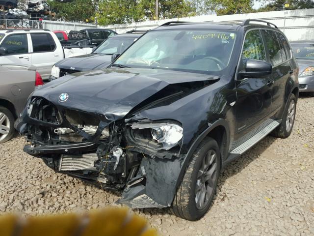 5UXZV4C58D0B19378 - 2013 BMW X5 BLACK photo 2