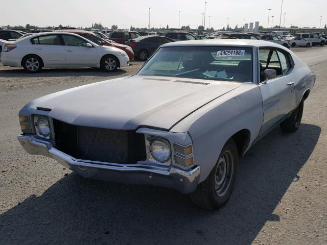 136371B196906 - 1971 CHEVROLET CHEVELLE BLUE photo 2