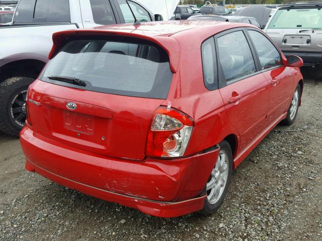 KNAFE161665326377 - 2006 KIA SPECTRA5 RED photo 4