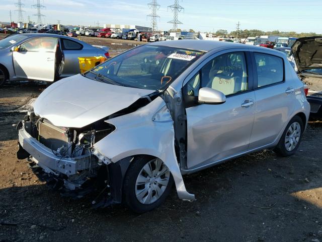 JTDKTUD35CD531252 - 2012 TOYOTA YARIS SILVER photo 2