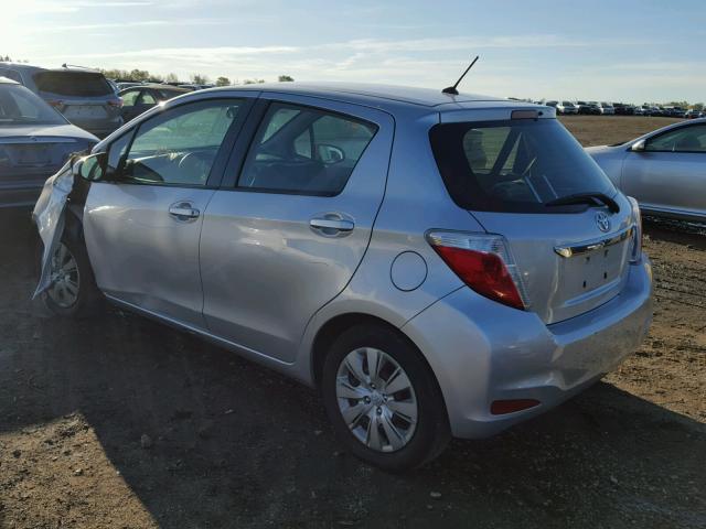 JTDKTUD35CD531252 - 2012 TOYOTA YARIS SILVER photo 3